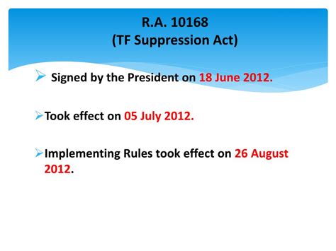 Republic Act No.10168 .